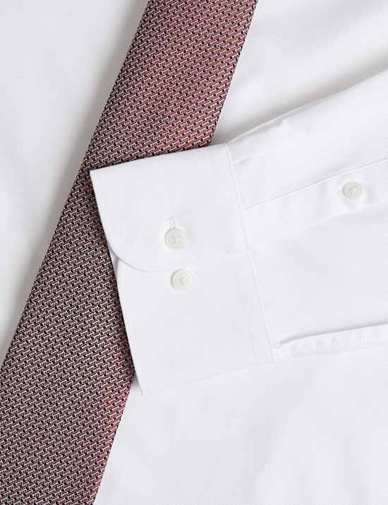 Slim Fit Easy Iron Shirt and Tie