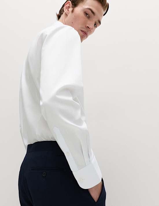 2-tlg. Set mit b&uuml;gelleichtem Slim Fit Hemd und Krawatte