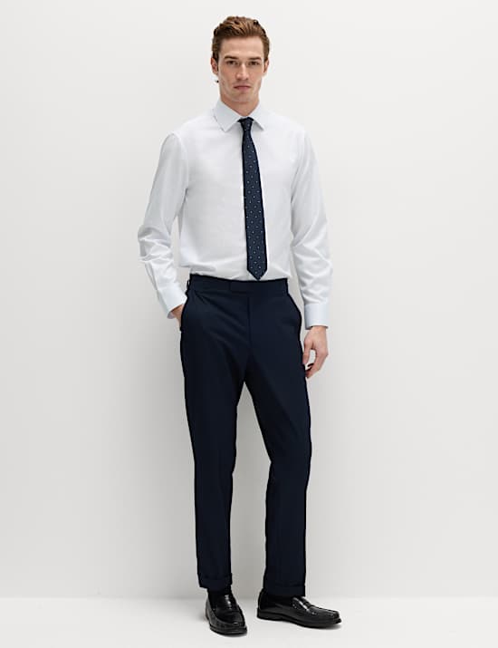 2-tlg. Set mit b&uuml;gelleichtem Slim Fit Hemd und Krawatte