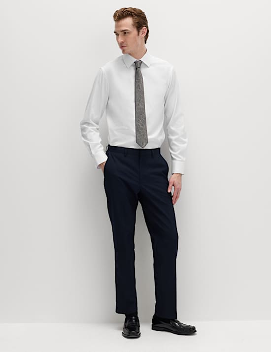 2 Piece Slim Fit Easy Iron Shirt & Tie Set