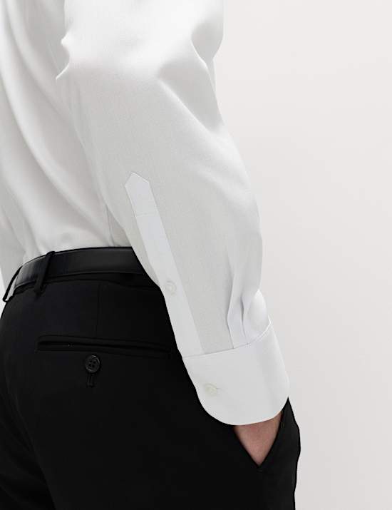 4 Piece Regular Fit Easy Iron Shirt & Tie Set