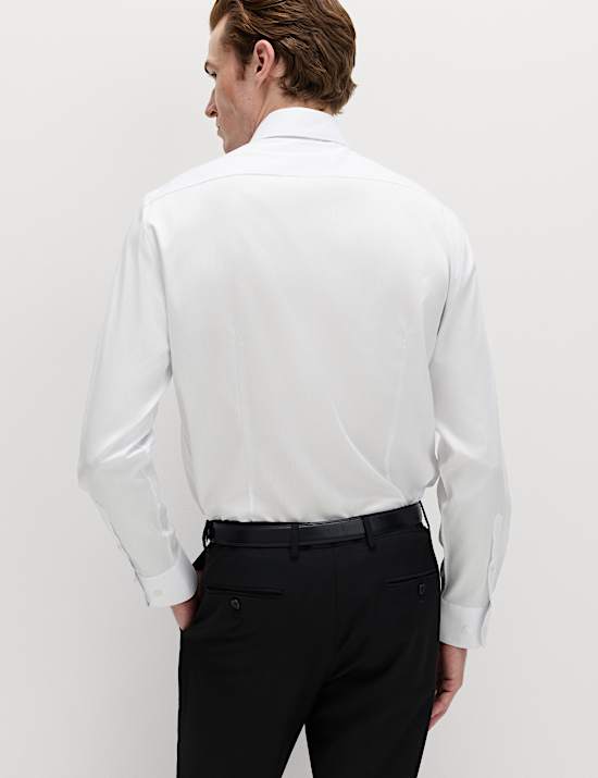 4 Piece Regular Fit Easy Iron Shirt & Tie Set