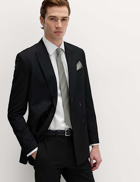 4 Piece Regular Fit Easy Iron Shirt & Tie Set