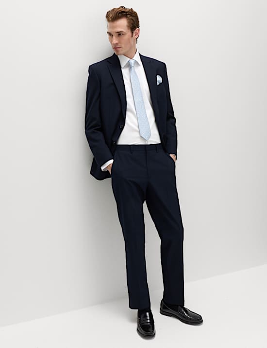 Set mit b&uuml;gelleichtem Slim Fit Hemd und Krawatte