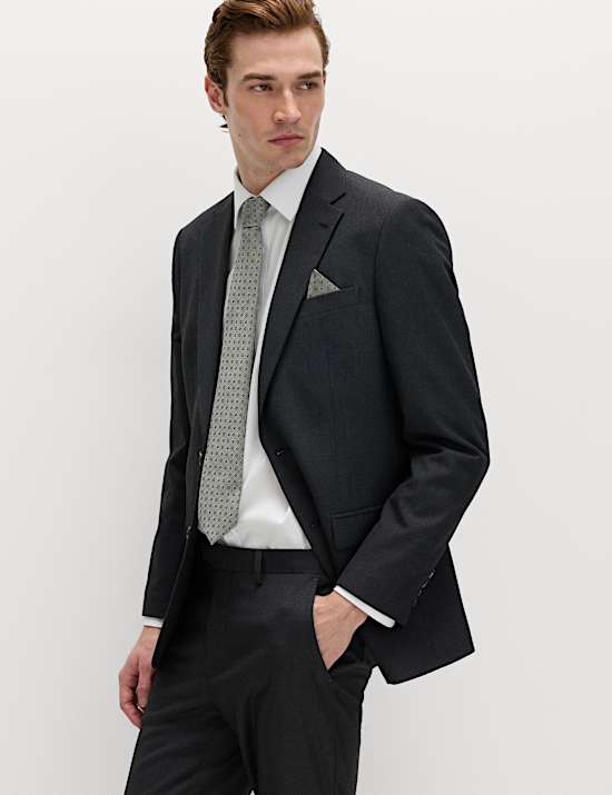 Set mit b&uuml;gelleichtem Slim Fit Hemd und Krawatte