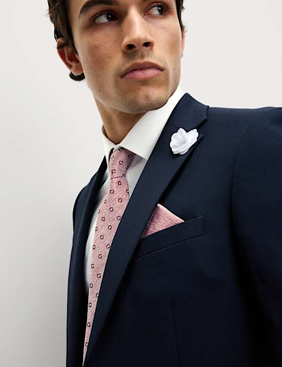 4pc Regular Fit Easy Iron Shirt and Tie Set