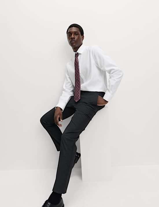 4-częściowy zestaw z łatwą w prasowaniu koszulą o kroju regular fit i krawatem