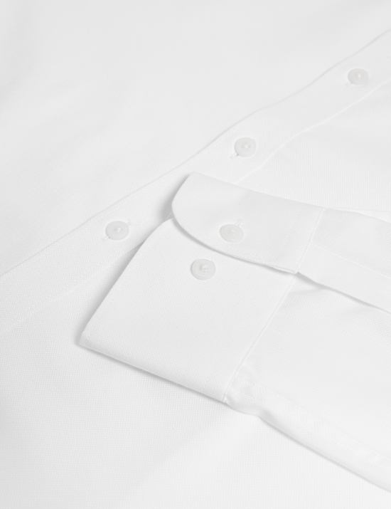 4pc Slim Fit Easy Iron Shirt and Tie Set