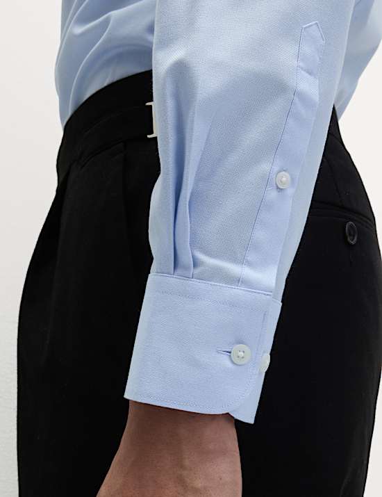 4pc Slim Fit Easy Iron Shirt and Tie Set