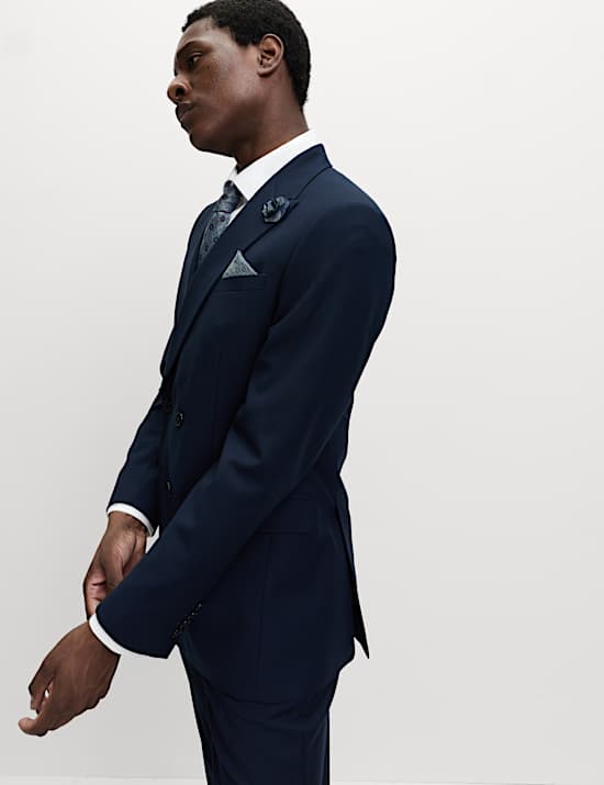 4pc Slim Fit Easy Iron Shirt and Tie Set