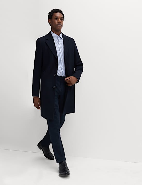 Chemise coupe standard 100 % coton à rayures, repassage facile