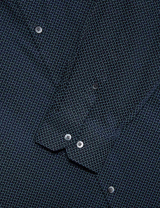 Regular Fit Pure Cotton Printed Shirt