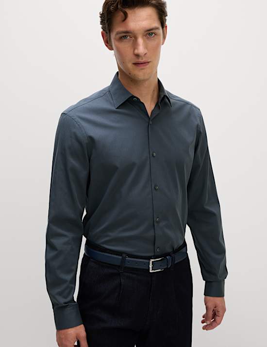 Chemise coupe standard 100 % coton