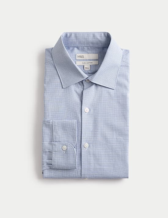 Chemise coupe standard 100 % coton &agrave; motif textur&eacute;