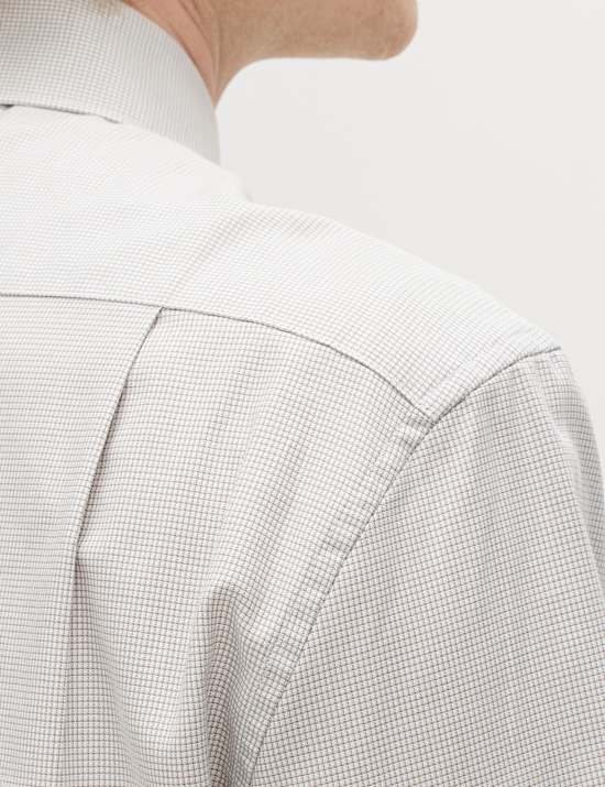 Regular Fit Pure Cotton Textured Shirt