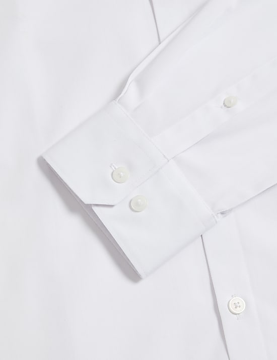 Regular Fit Cotton Blend Dress Shirt