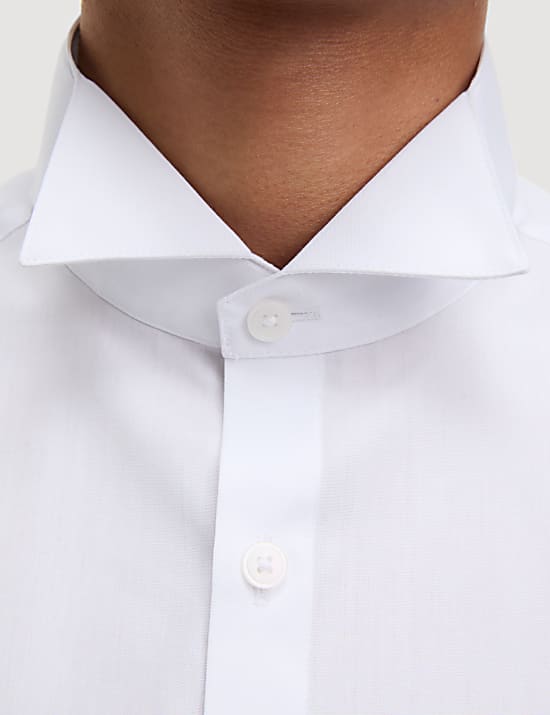 Slim Fit Cotton Blend Dress Shirt