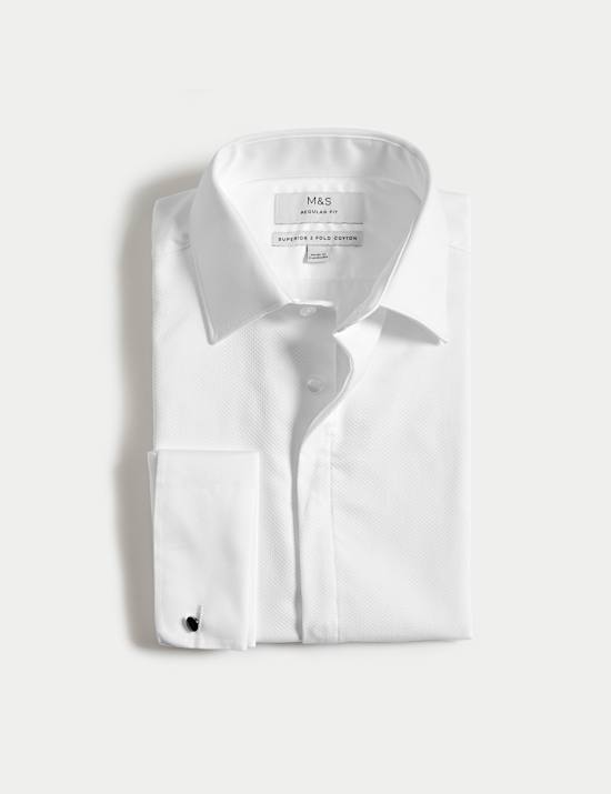 Regular Fit Luxury Cotton Double Cuff Dress Shirt
