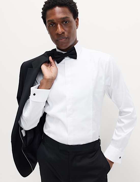 Regular Fit 2 Inch Shorter Pure Cotton Textured Luxury Shirt