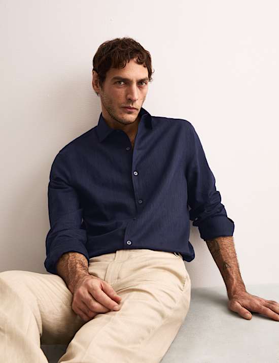 Regular Fit Luxury Linen Rich Shirt