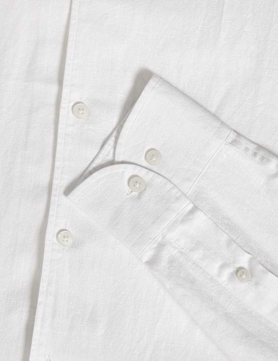 Λινό πουκάμισο υψηλής ποιότητας με κανονική εφαρμογή και υψηλή περιεκτικότητα σε λινό