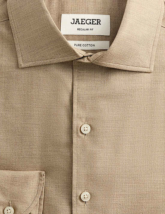 Regular Fit Luxury Pure Cotton Textured Shirt