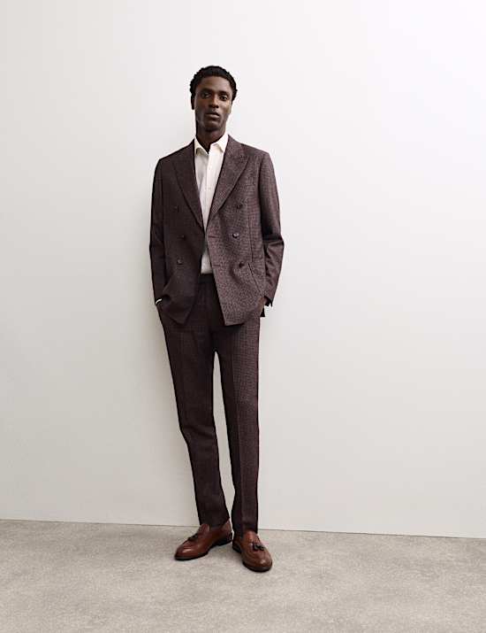 Overhemd van luxe zuiverkatoen met structuur en normale pasvorm