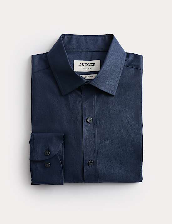 Luxe Oxford-overhemd van puur katoen met normale pasvorm