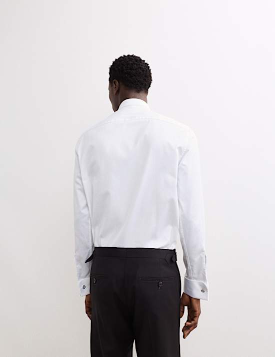 Camisa de vestir de corte sastre 100 % algod&oacute;n con pechera