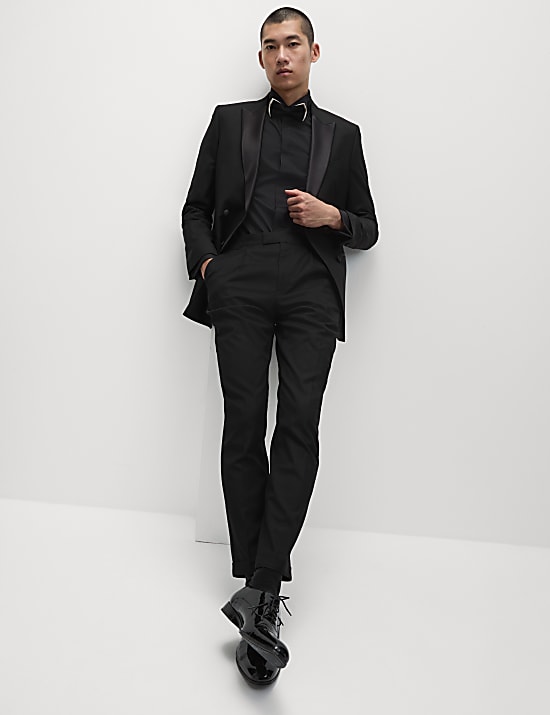 Regular Fit Cotton Blend Dress Shirt