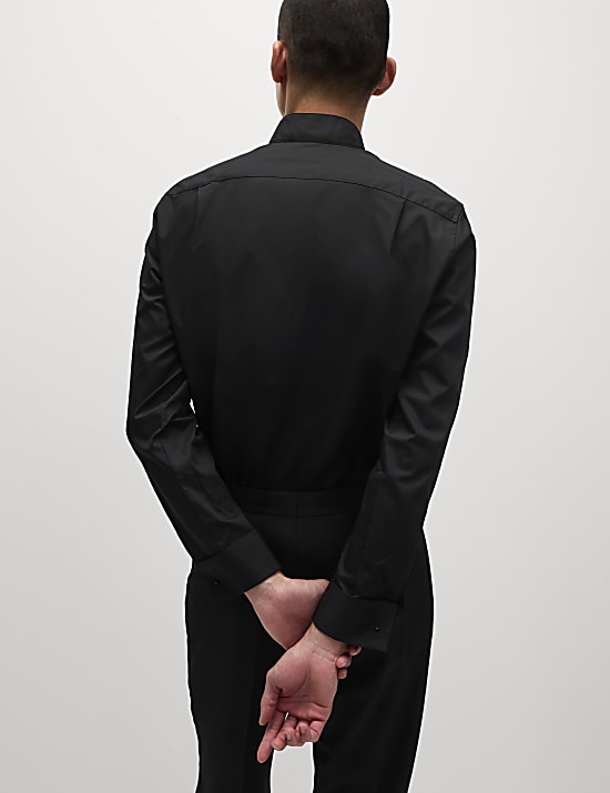 Regular Fit Cotton Blend Dress Shirt