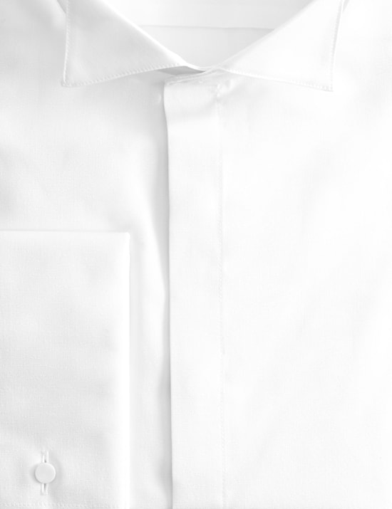 Regular Fit Cotton Blend Dress Shirt