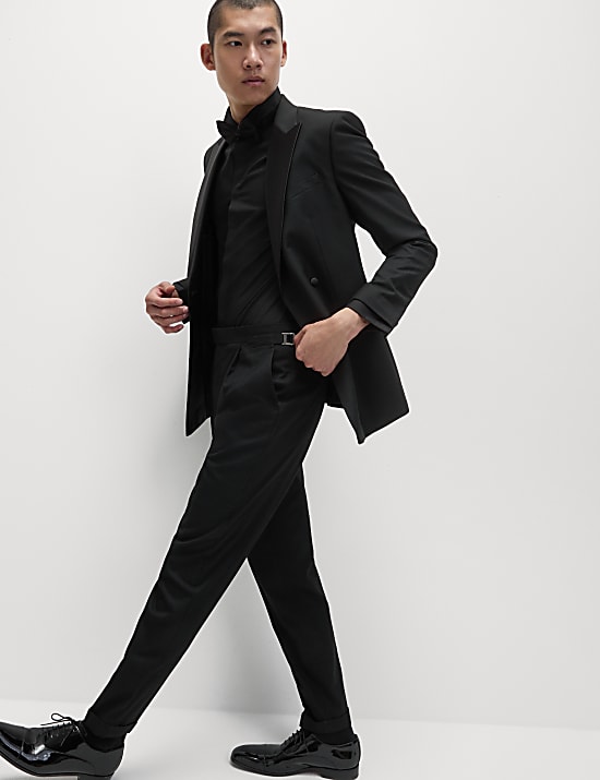 Slim Fit Cotton Blend Dress Shirt