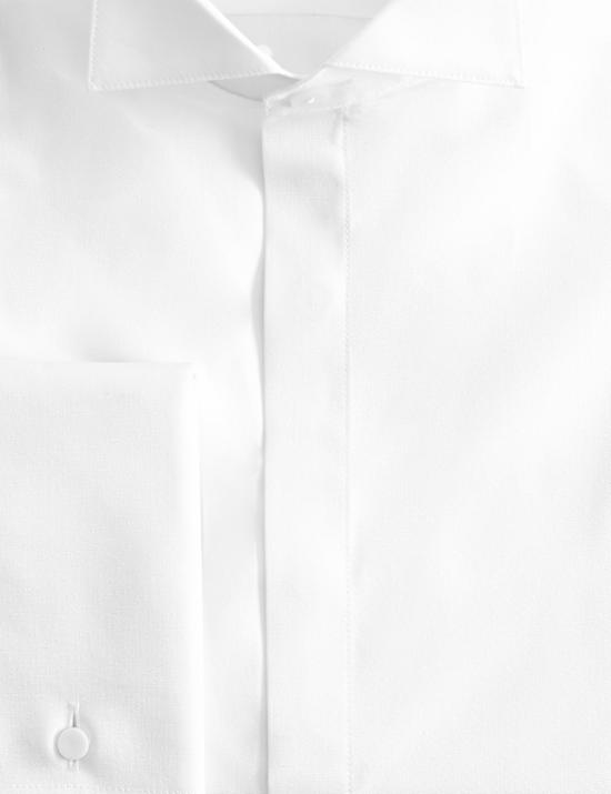 Slim Fit Cotton Blend Dress Shirt