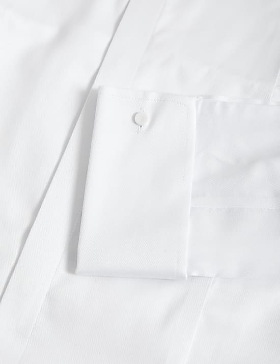 Chemise habillée coupe standard en coton avec nœud papillon