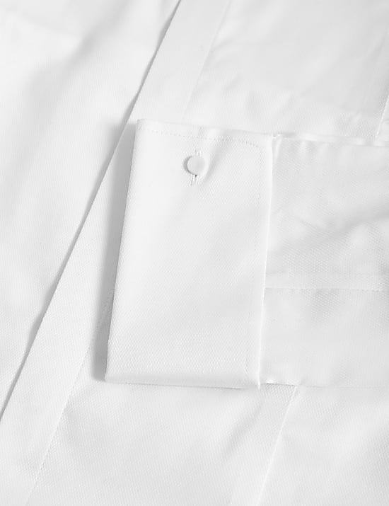 Slim Fit Cotton Dress Shirt with Bow Tie