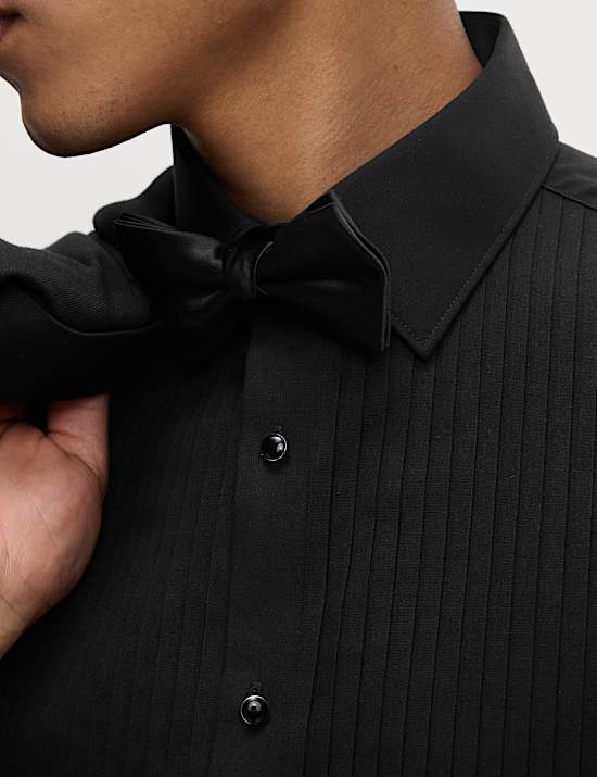 Robe chemise coupe standard en coton de qualité supérieure à poignets mousquetaires