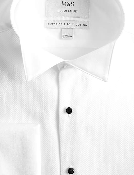 Regular Fit Luxury Cotton Double Cuff Dress Shirt