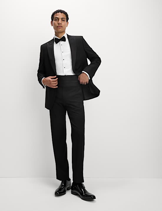 Camisa de vestir de algodón premium de corte ajustado con puño doble