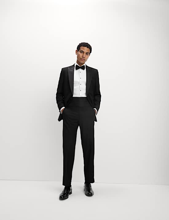 Camisa de vestir de algodón premium de corte ajustado con puño doble