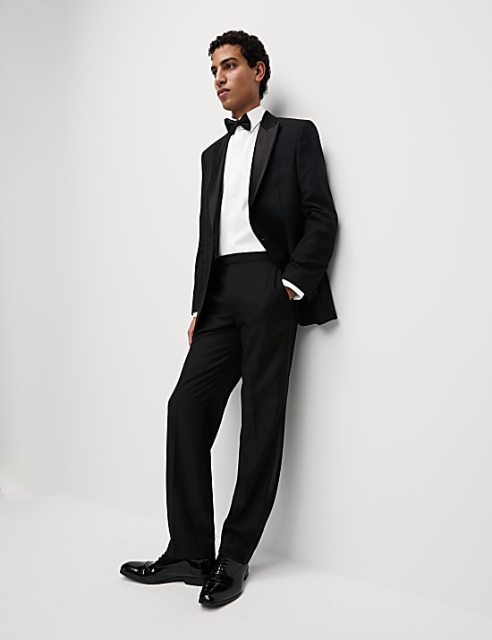 Regular Fit Cotton Dress Shirt with Bow Tie