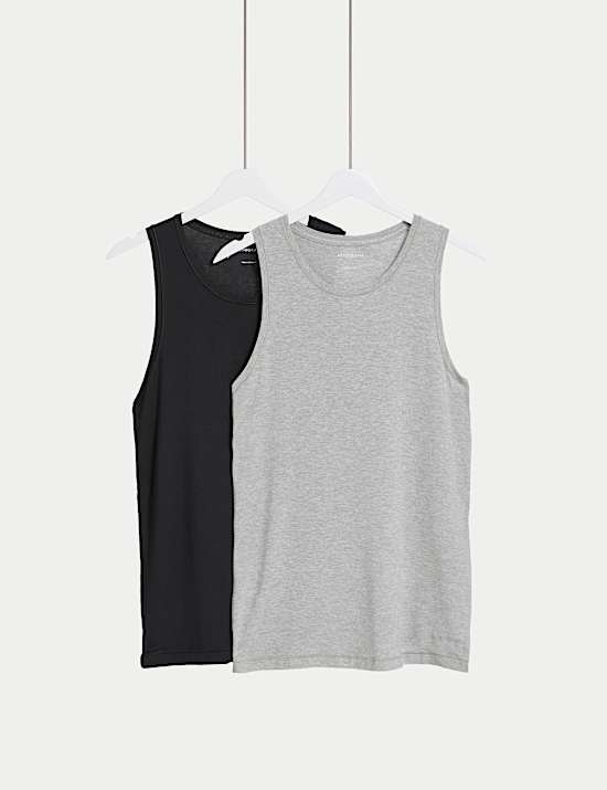 2pk Modal Rich 360 Flex Sleeveless Vest