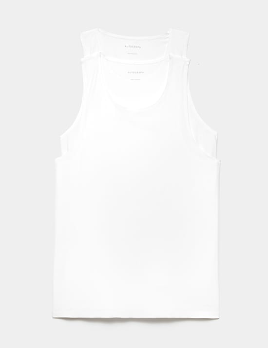 2 Pack Body Invisibles&trade; Stretch Sleeveless Vests
