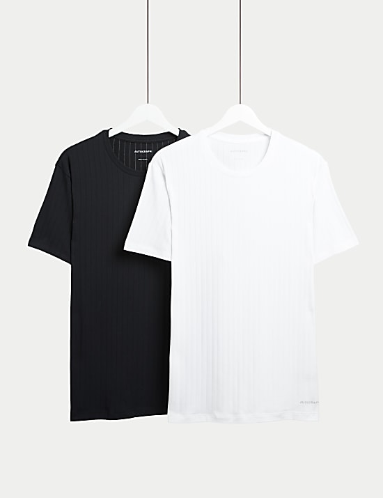 2pk Supima® Cotton Drop Needle Vest Box