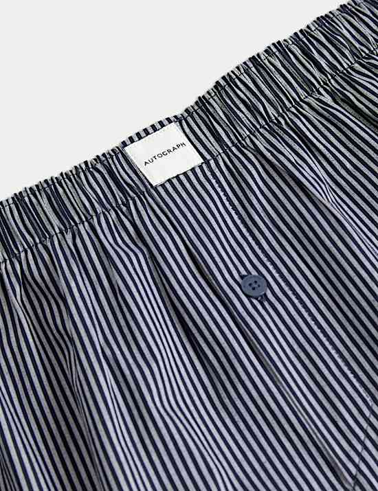 5 Pack Pima Cotton Rich Striped Woven Boxers