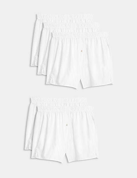 5pk Pure Cotton Woven Boxers