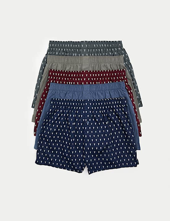 5pk Pure Cotton Highland Cow Woven Boxers