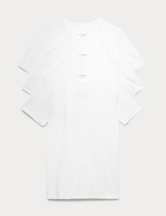 3 Pack Cotton Rich Cool & Fresh&trade; Vests
