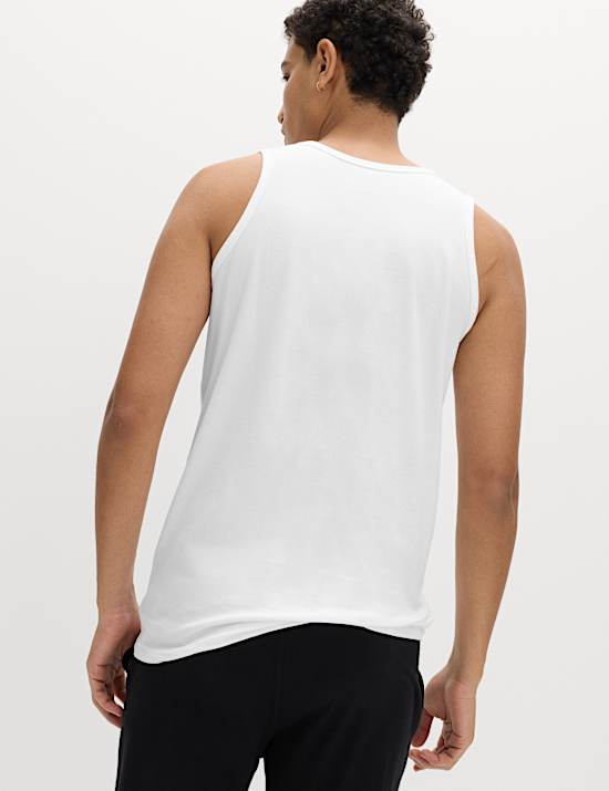 3 Pack Cotton Stretch Cool & Fresh&trade; Vests