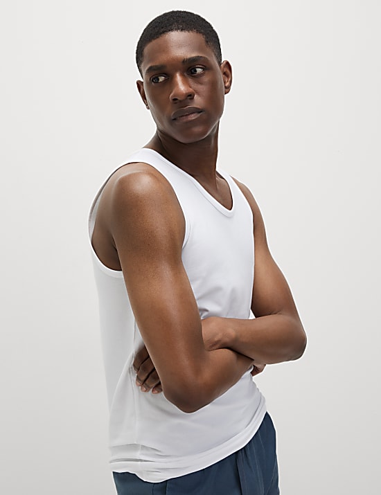 3pk Cotton Rich Cool & Fresh™ Vests